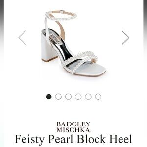 Badgley Mischka “Fiesty Pearl Block Heel”